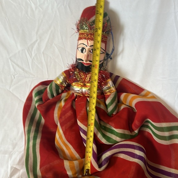 Topsy Turvy Vintage Indian Raj Sari Wedding Doll Handmade Dolls man & woman 12in - Picture 9 of 9